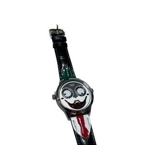 LIGE Joker Clown Theme Watch Classic Men's Leather Strap Quartz Wrist Watch